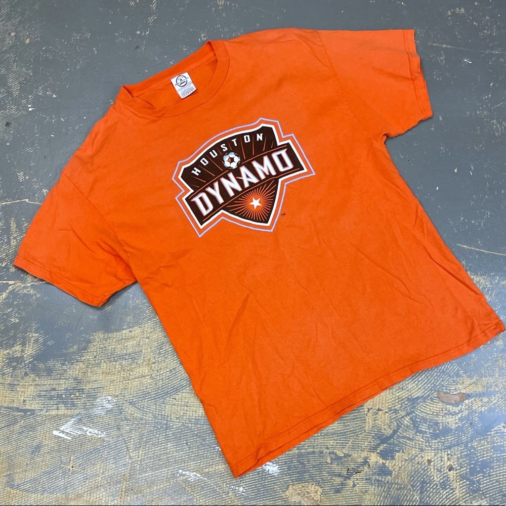 MLS Houston Dynamo Soccer Shirt Large Orange Mewis